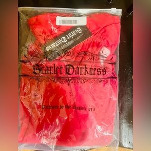 Long sleeve corset back Scarlet Darkness shirt never worn still in package